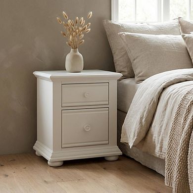 Nightstand with 2 Drawers and Cottage Style
