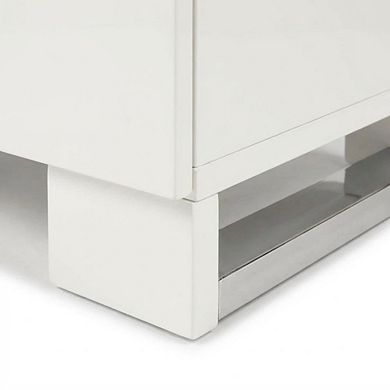 Solid Wood Nightstand with 2 Drawers for Bedroom Decor