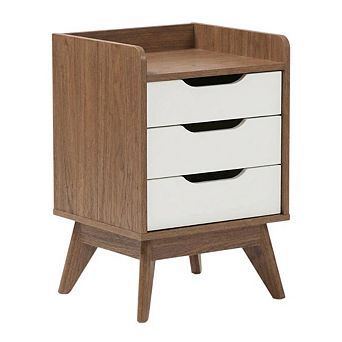Mid-Century Modern Nightstand with Storage Drawers