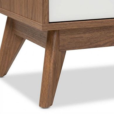 Mid-Century Modern Nightstand with Storage Drawers