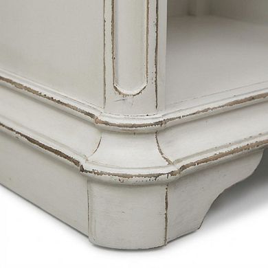 Antique Nightstand with Single Drawer and Elegant Finish