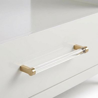 Alabaster Nightstand with Distressed Finish and Elegant Style