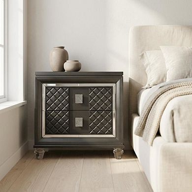 Nightstand with Modern Glam and Contemporary Style