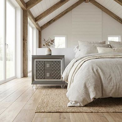 Nightstand with Modern Glam and Contemporary Style