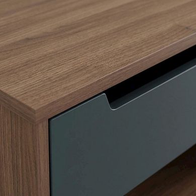 Starlight Canyon Home Nightstand with Drawer and Folding Door for Bedroom