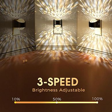 Dimmable LED Projector Night Light with Automatic Soft White Illumination.