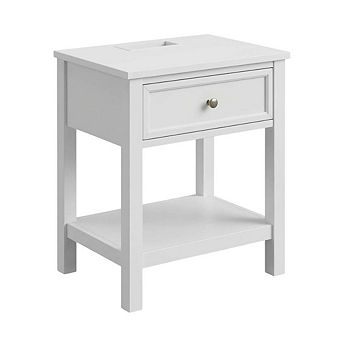Modern Night Stand with Single Drawer and Sturdy Construction