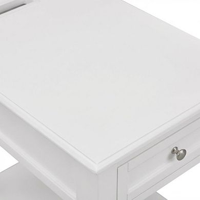 Modern Night Stand with Single Drawer and Sturdy Construction