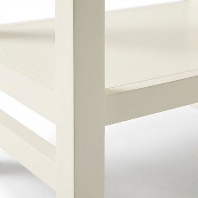 Antique White Nightstand with 1 Drawer and Casual Distressed Finish