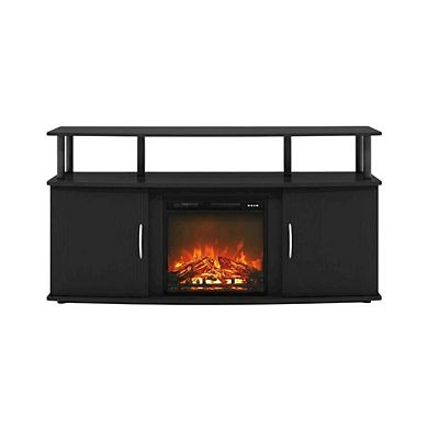 FurniFact Fireplace Entertainment Center, Doors, Storage Cabinet, 55-Inch TVs