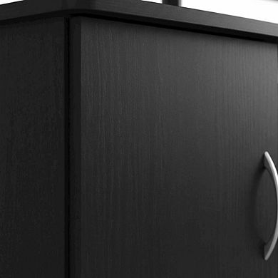 FurniFact Fireplace Entertainment Center, Doors, Storage Cabinet, 55-Inch TVs