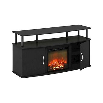 FurniFact Fireplace Entertainment Center, Doors, Storage Cabinet, 55-Inch TVs
