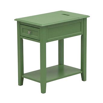 Nightstand with Wooden Drawer and Sturdy Construction for Bedroom