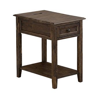 Nightstand with Wooden Drawer and Sturdy Construction for Bedroom