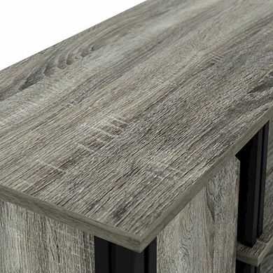 FurniFact Wooden TV Stand with Shelves and Storage