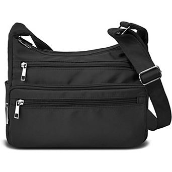 RFID Fabric Crossbody Bag Nylon Multi Pocket for Travel