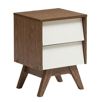 Mid-Century Modern Nightstand with Storage