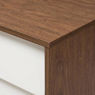 Mid-Century Modern Nightstand with Storage