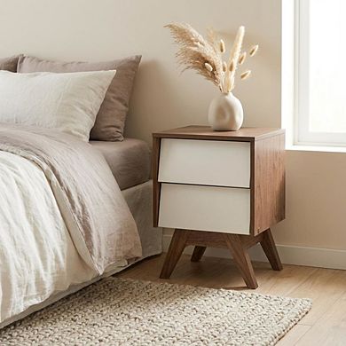 Mid-Century Modern Nightstand with Storage
