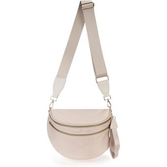 Spacious Nylon Crossbody Bag with Wallet and Purse Function