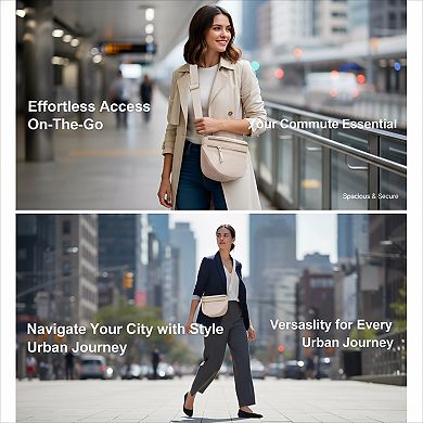 Spacious Nylon Crossbody Bag with Wallet and Purse Function