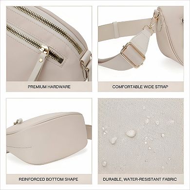 Spacious Nylon Crossbody Bag with Wallet and Purse Function