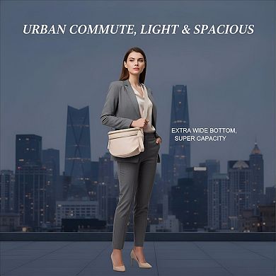 Spacious Nylon Crossbody Bag with Wallet and Purse Function