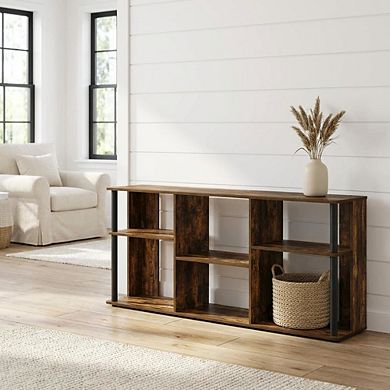 FurniFact Wooden TV stand for TVs up to 65 inches