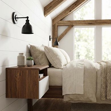 Wall Mount Nightstand with Sleek Design and Compact Size