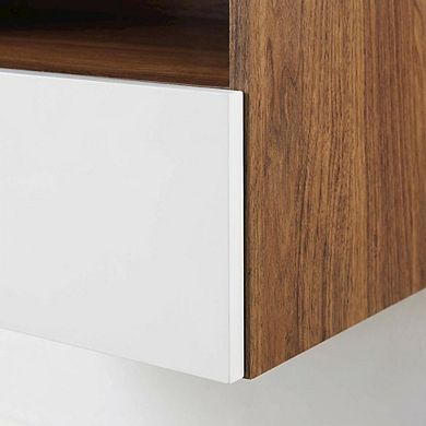 Wall Mount Nightstand with Sleek Design and Compact Size