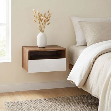 Wall Mount Nightstand with Sleek Design and Compact Size