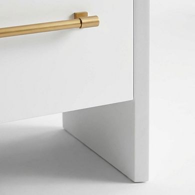 Nightstand with Adjustable Shelf and Mdf Legs for Bedroom Storage