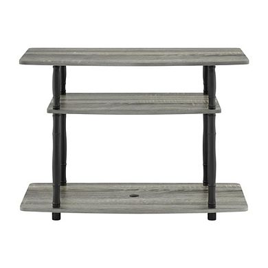 FurniFact Wooden TV Stand, Classic Tube Design, Modern Storage Solution