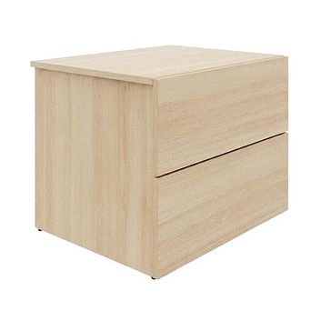 Starlight Canyon Home Modern Nightstand, Two Drawers, Sleek Melamine Finish, Contemporary Style