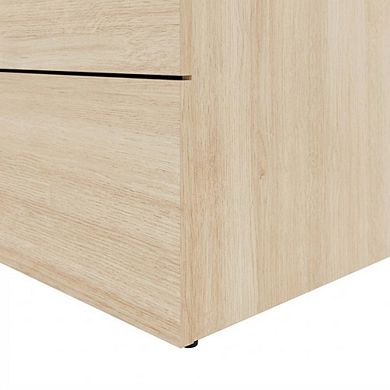 Starlight Canyon Home Modern Nightstand, Two Drawers, Sleek Melamine Finish, Contemporary Style