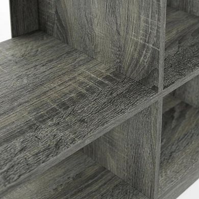 FurniFact Wooden TV stand, open shelves, storage compartments