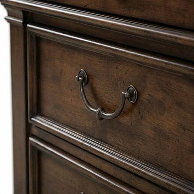 Nightstand with Charging Station and Traditional Style