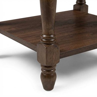 Nightstand with Rattan Accents and Wooden Legs