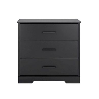 Nightstand for Bedroom with 3 Drawers, Laminate Finish and Farmhouse Style