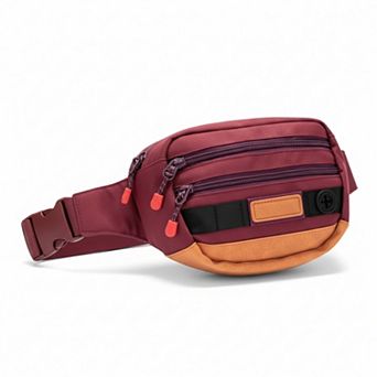 Three Pocket Waist Pack Adjustable Strap with Poop Bag Holder