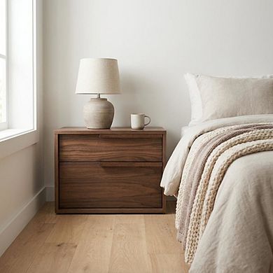 Starlight Canyon Home Modern Nightstand with Bottom Drawer and Storage Space