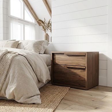 Starlight Canyon Home Modern Nightstand with Bottom Drawer and Storage Space