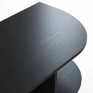 FurniFact Entertainment Center Stand, Fireplace, TVs up to 55 Inch