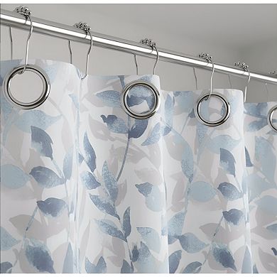 Botanical Print Shower Curtain Modern Serene Bathroom Decor