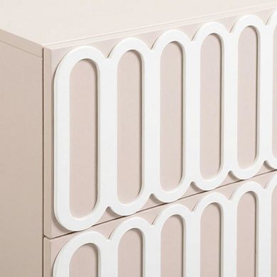 Nightstand with Wooden Legs and Soft Close Drawer for Bedroom