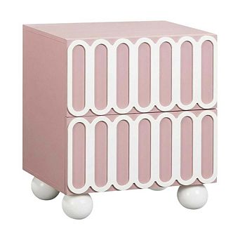 Nightstand with Wooden Legs and Soft Close Drawer for Bedroom