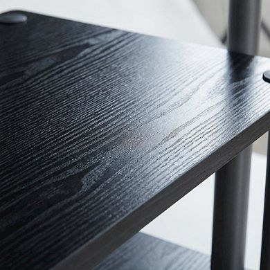 FurniFact 3-Tier Corner TV Stand with Composite Wood Construction