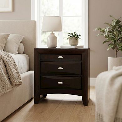 Nightstand with Transitional Style and Rectangular Design