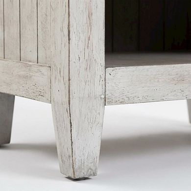 Nightstand with Charging Station and Farmhouse Style