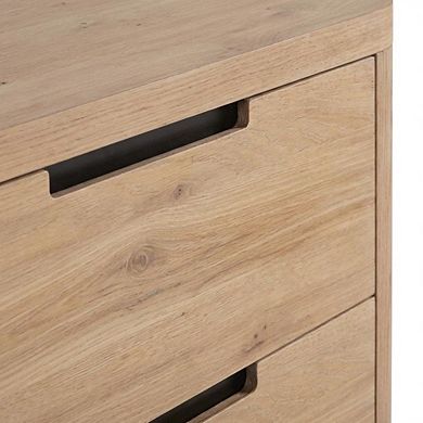 Oak Finish Nightstand with Modern Style and Durable Construction
